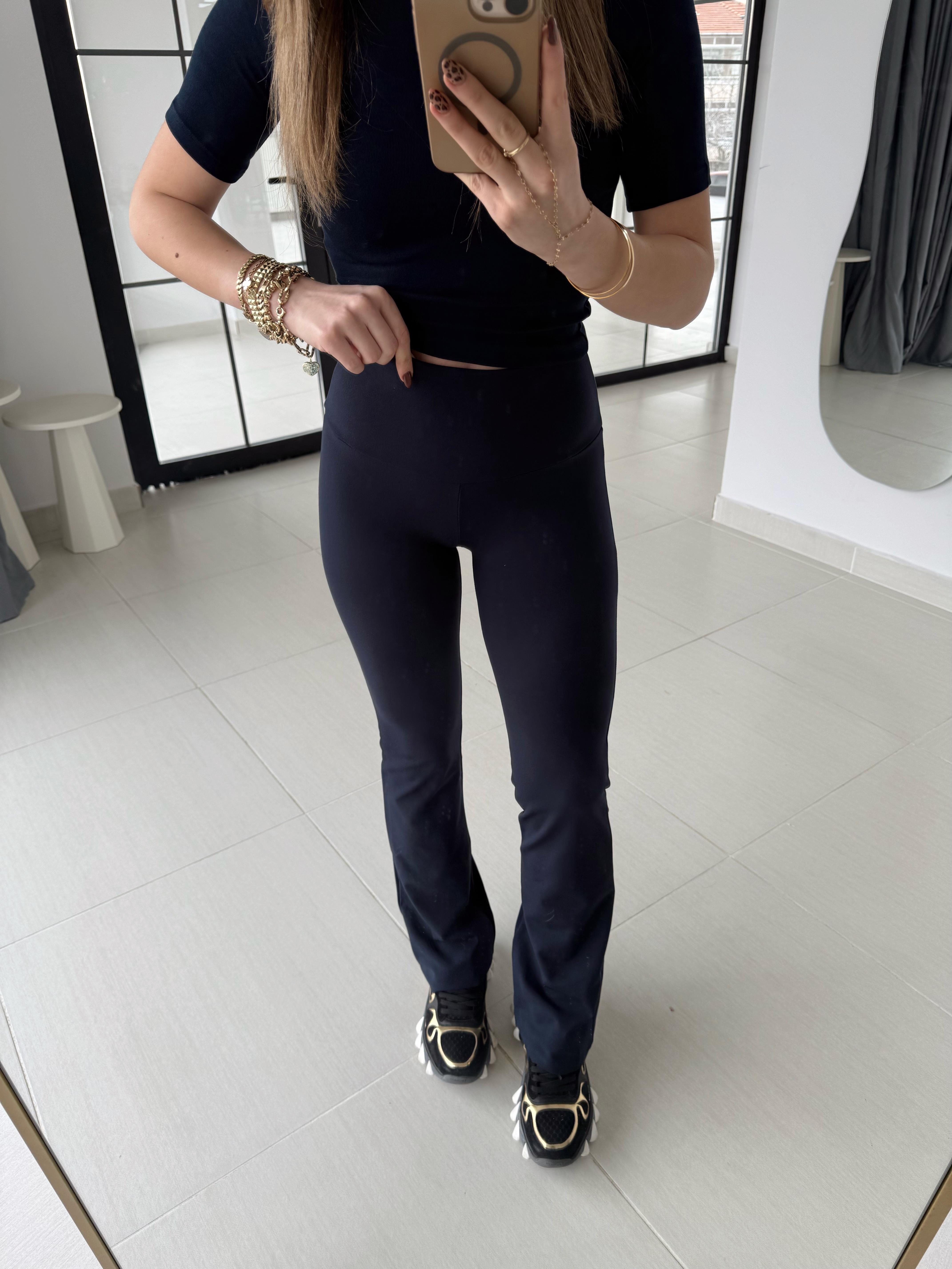 Lacivert Orj Marka İspanyol Paçalı Tayt