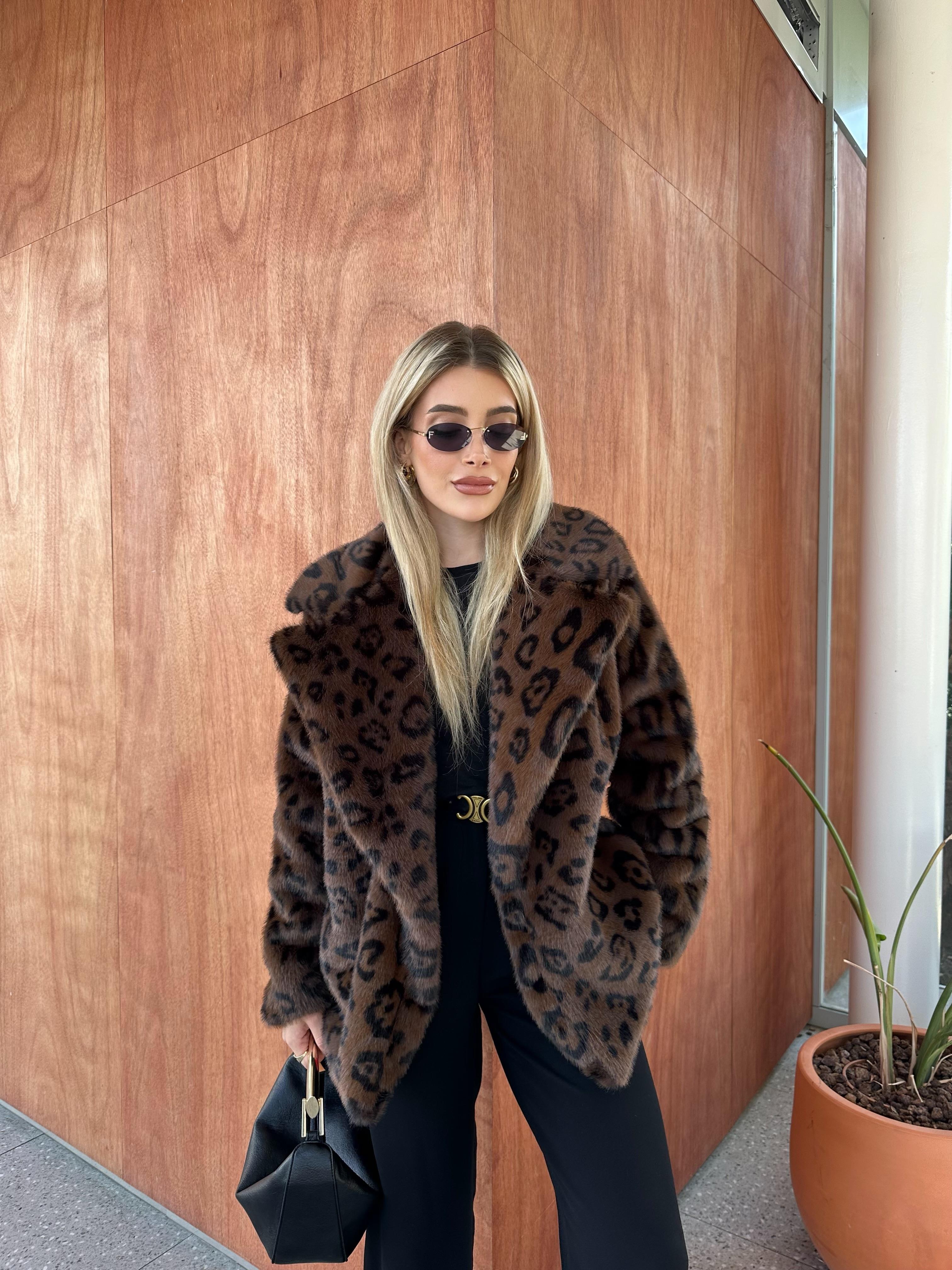Marka Model Leopar Desen Premıum Kürk