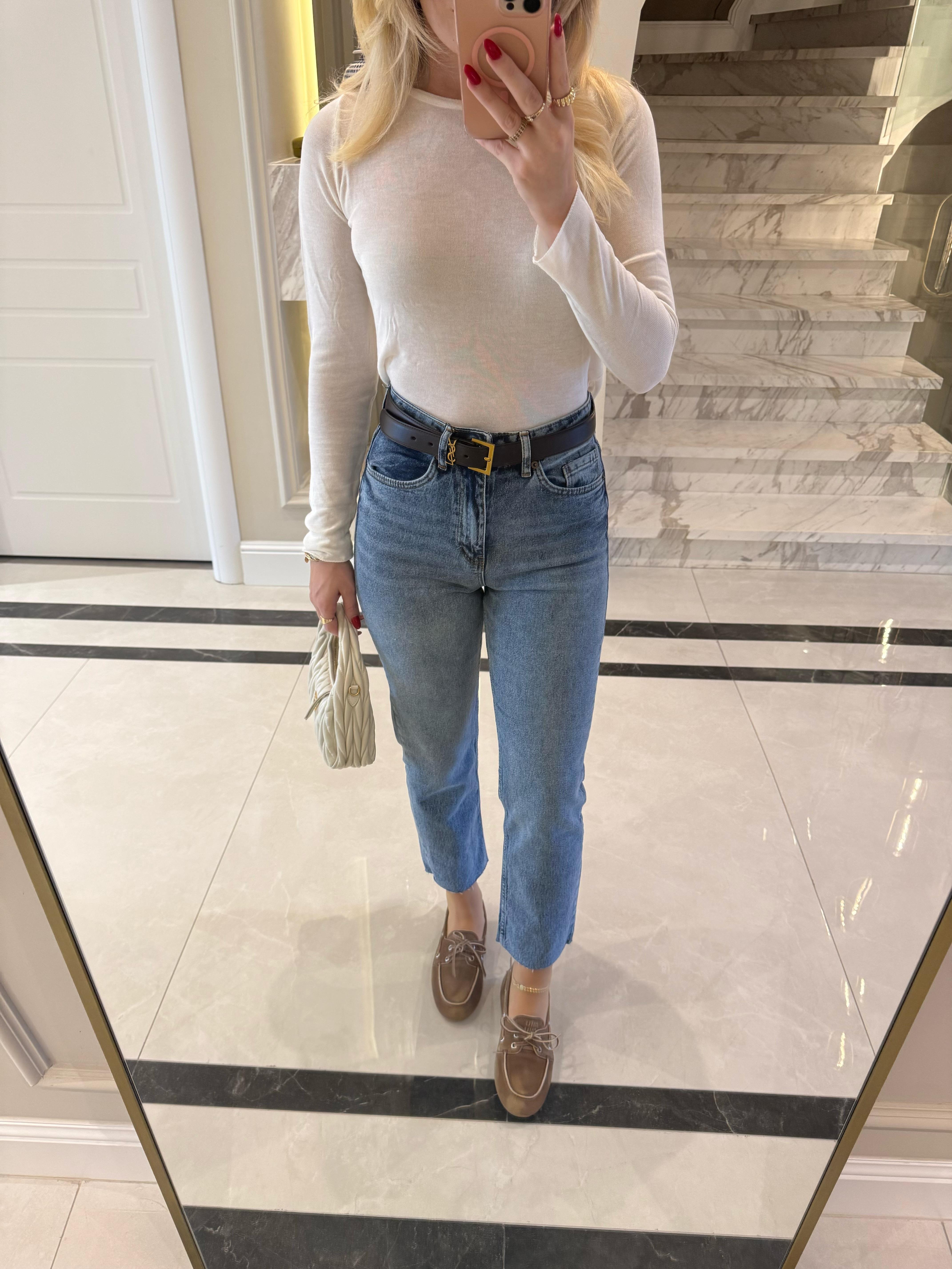 Mavi Boyfit Yüksek Bel Jean 