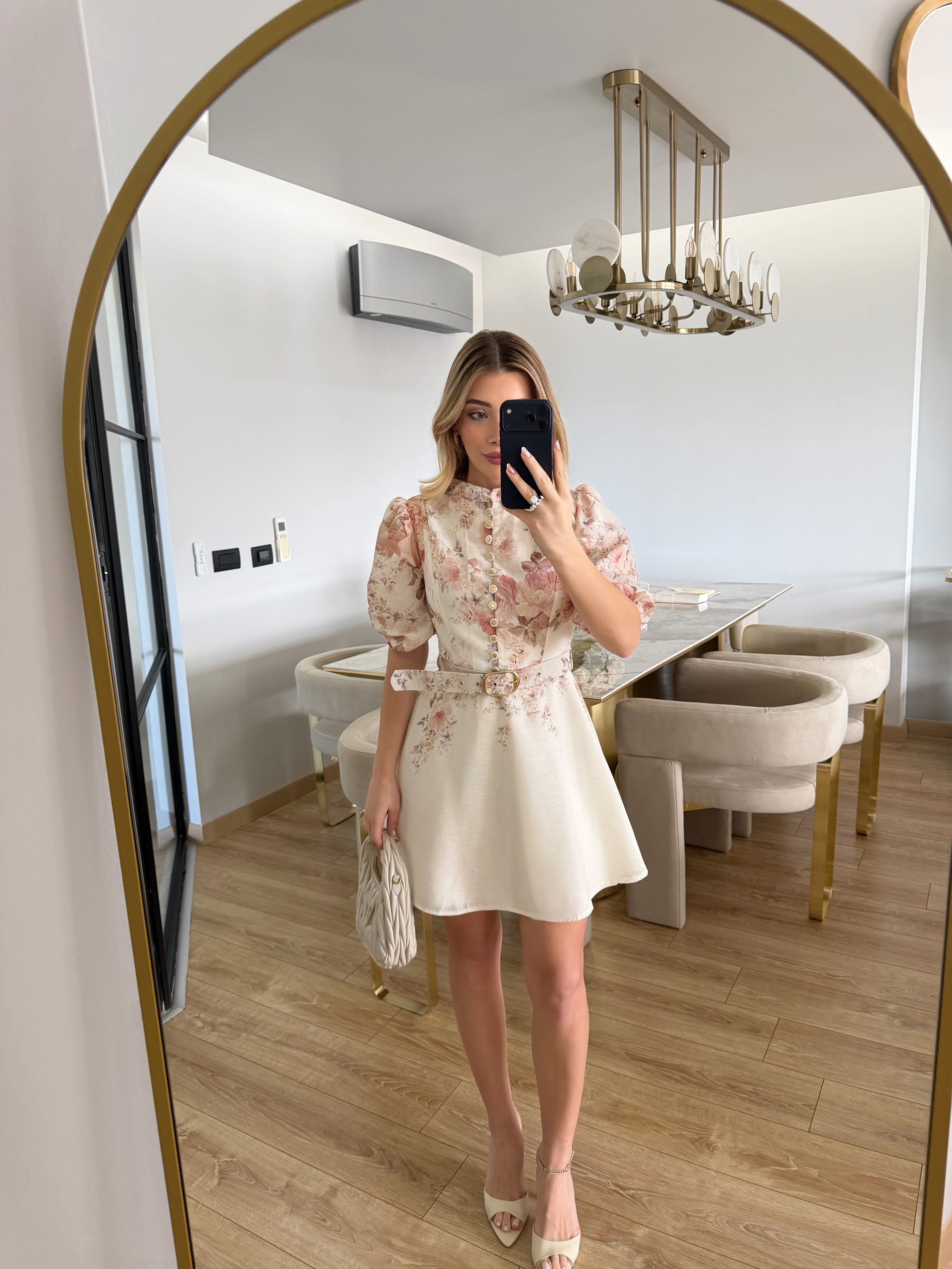 Pembe Çiçekli Marka Model Lesslie Elbise 