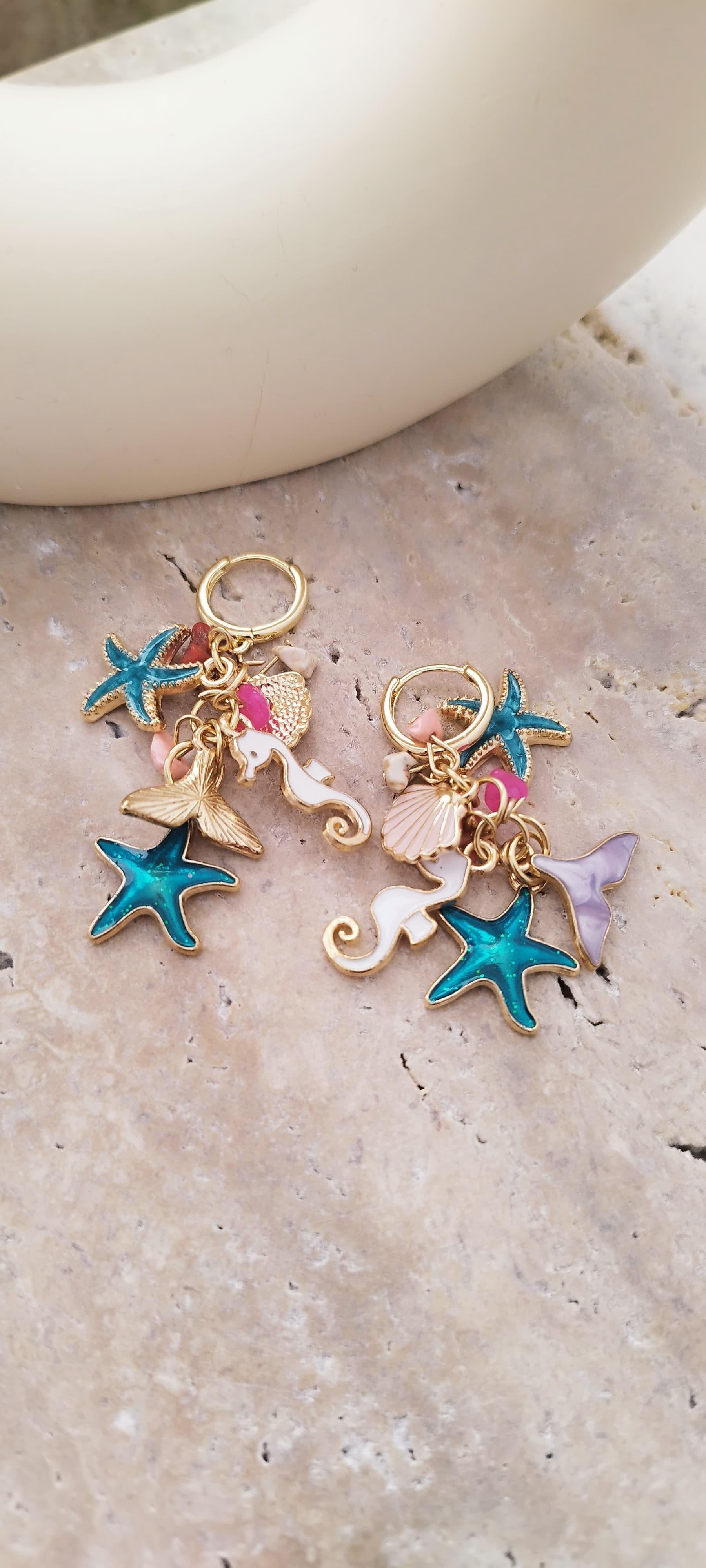 Renkli Charm Summer Küpe 