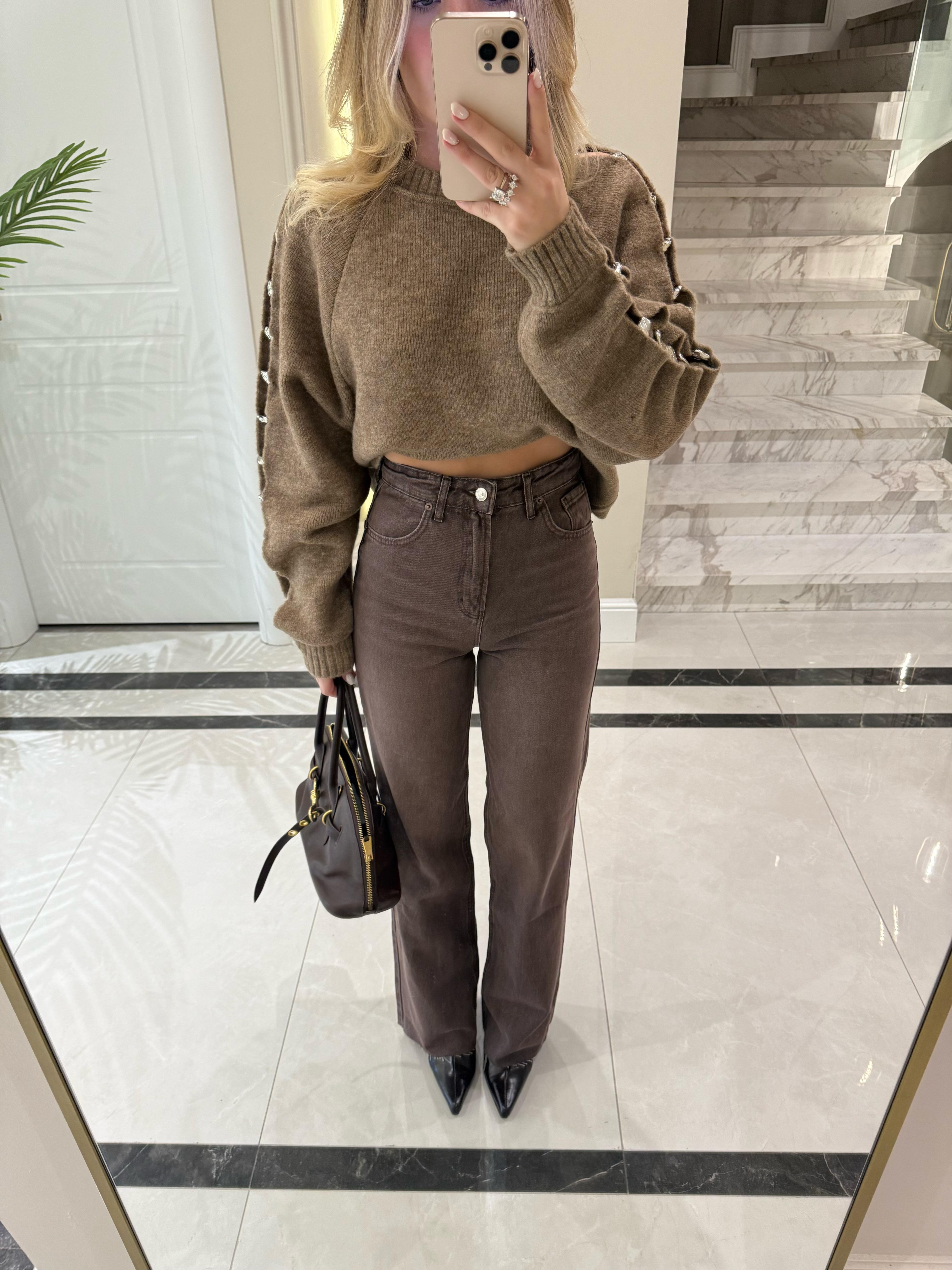 Retro Kahve Straight ZR Jean