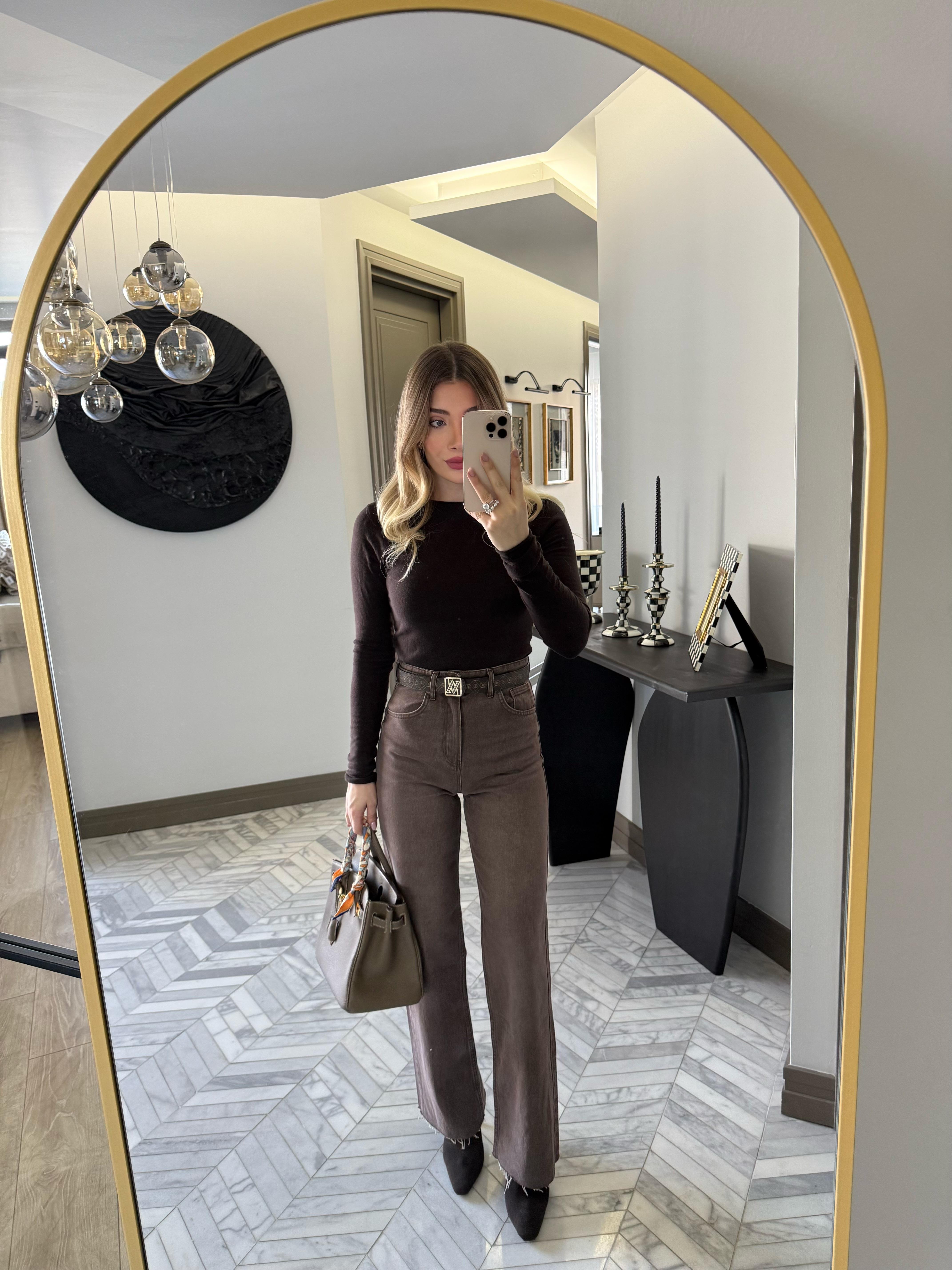 Retro Kahve Straight ZR Jean