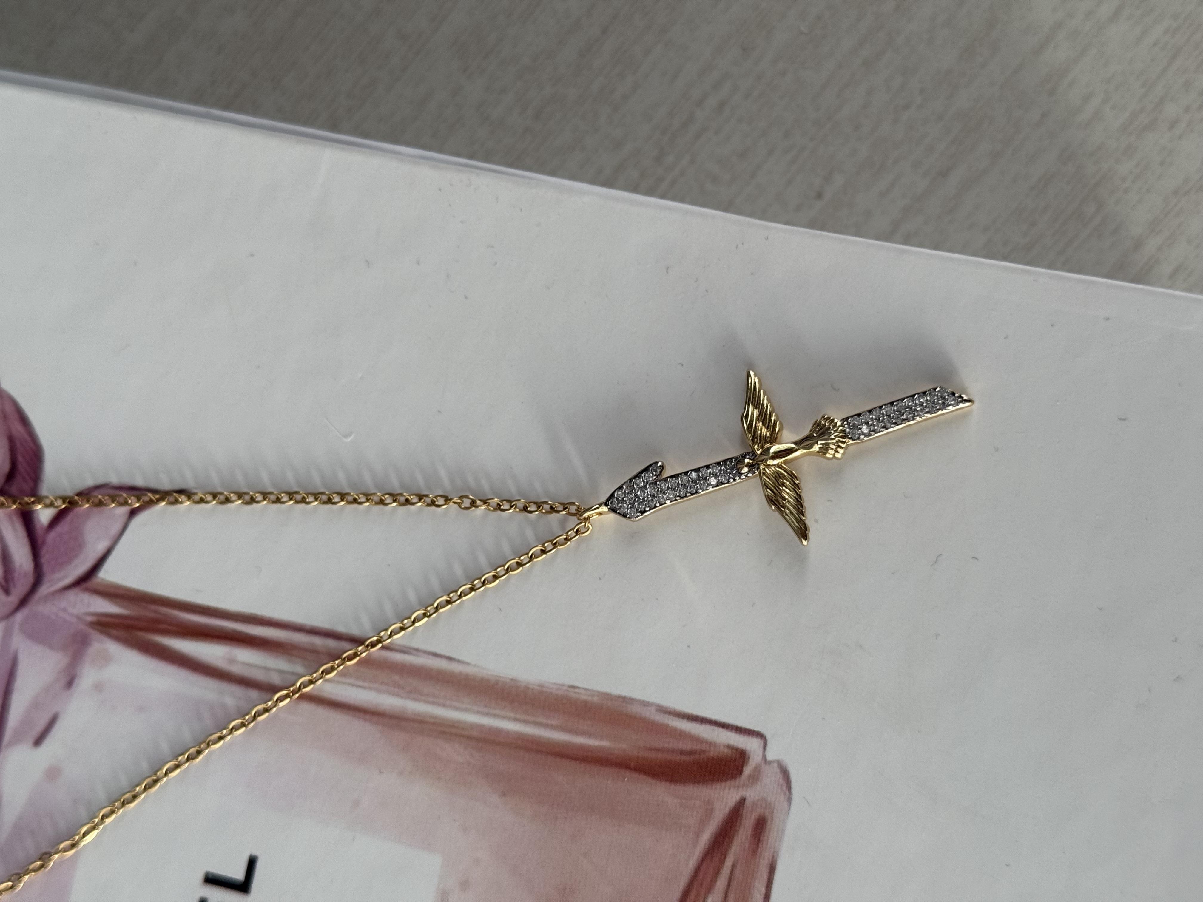 Taşlı Anka Kuşu Kolye 