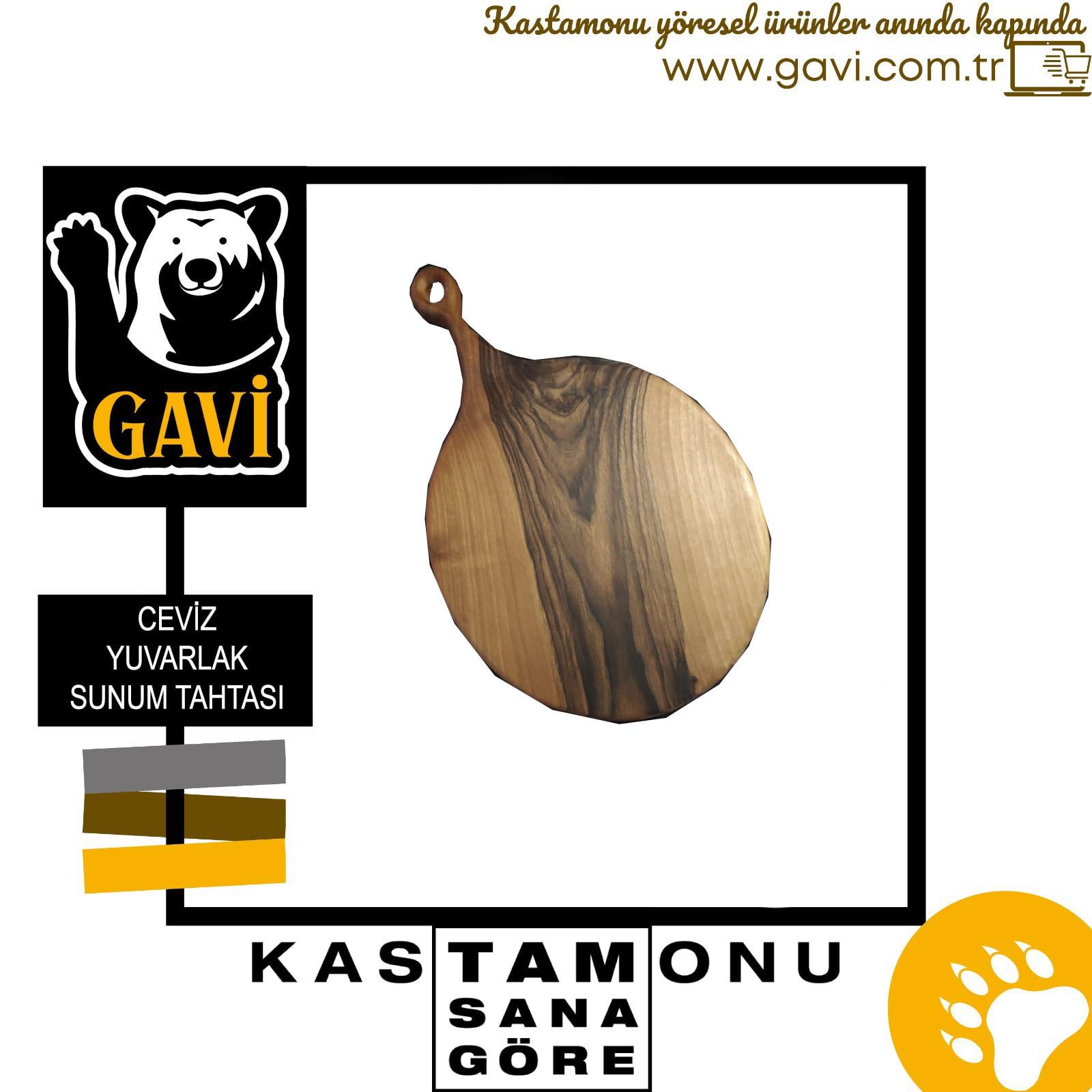 CEVİZ YUVARLAK KESME TAHTASI