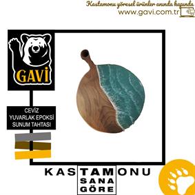 CEVİZ EPOKSİ KESME TAHTASI