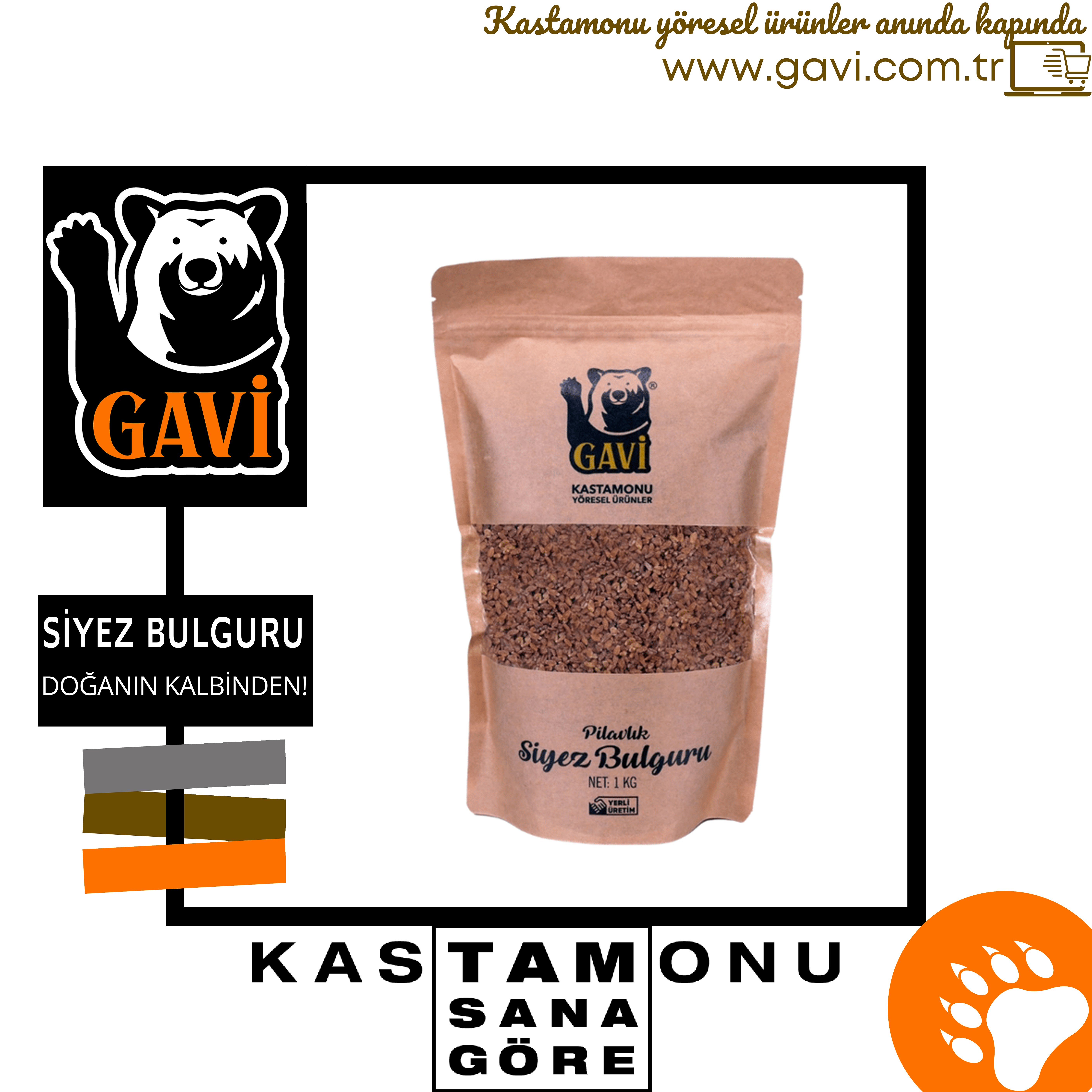 Gavi Pilavlık Siyez Bulguru 1 Kg 