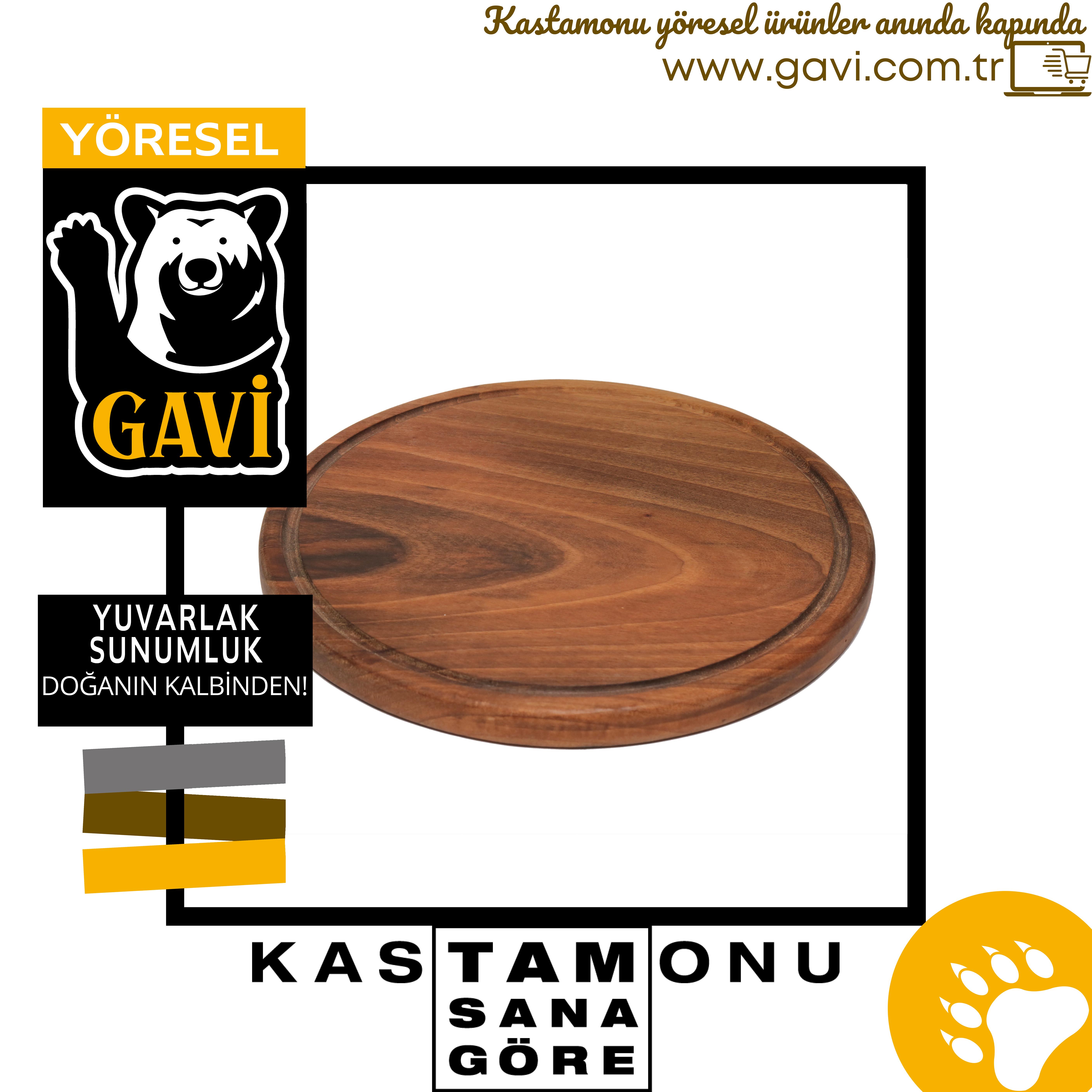 yuvarlak sunum tahtası