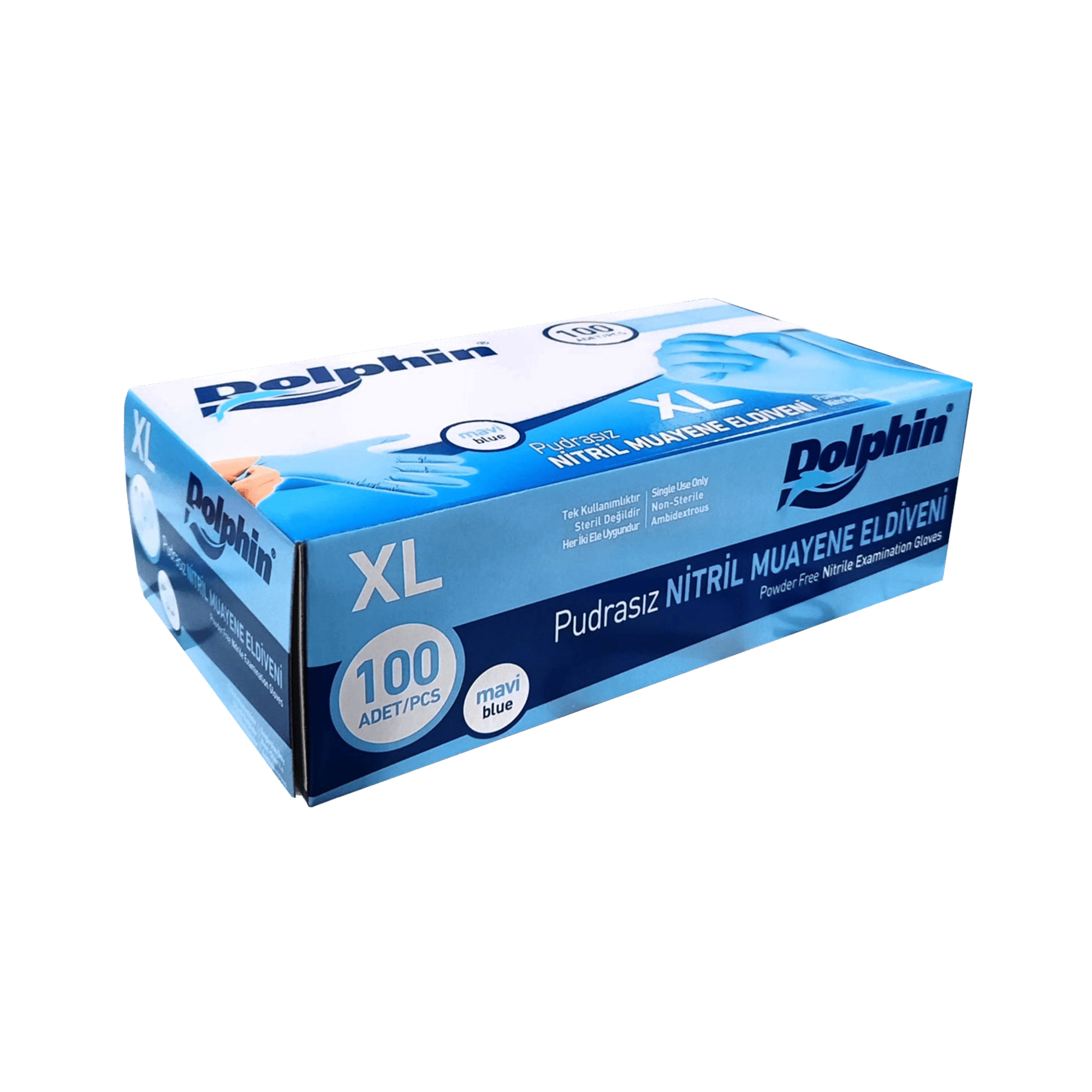 Dolphin Nitril Mavi Eldiven (XL) 100'lü