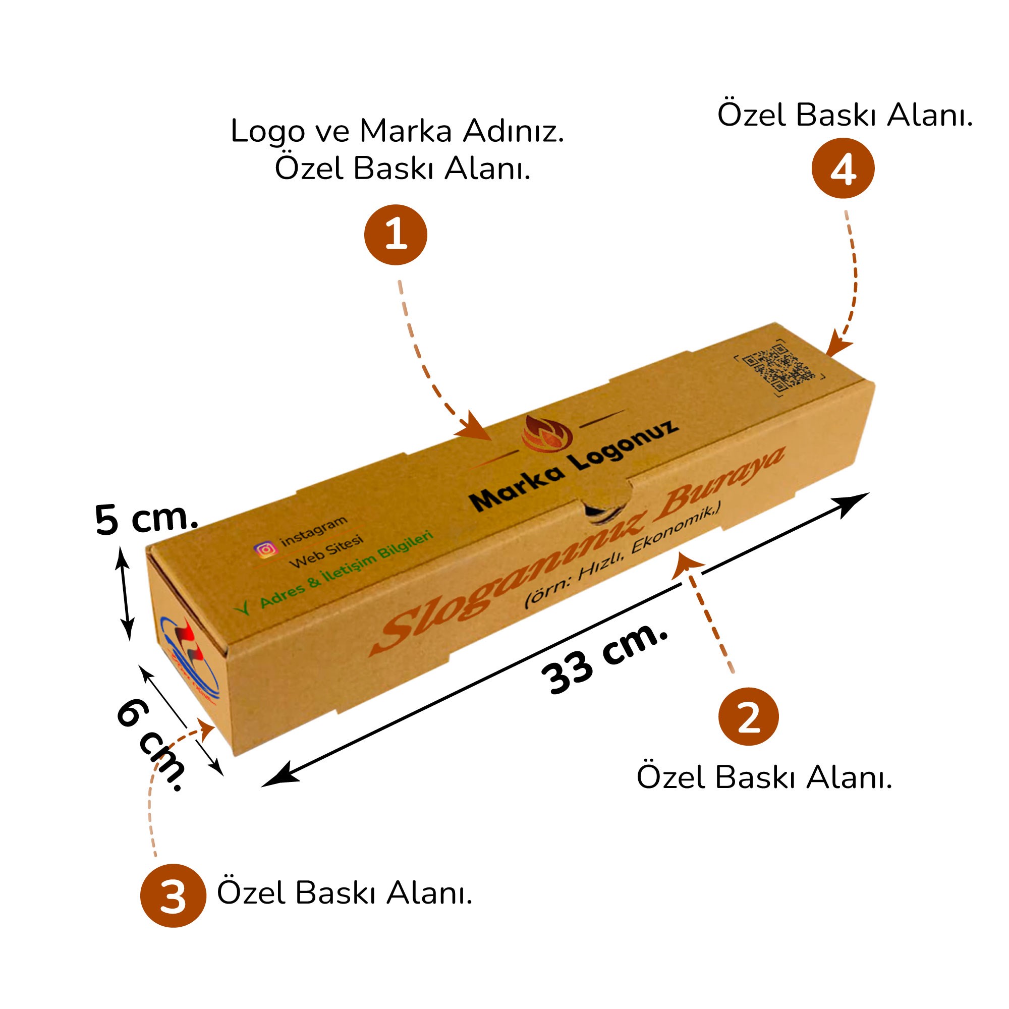 Firma Baskılı Dürüm Kutusu 