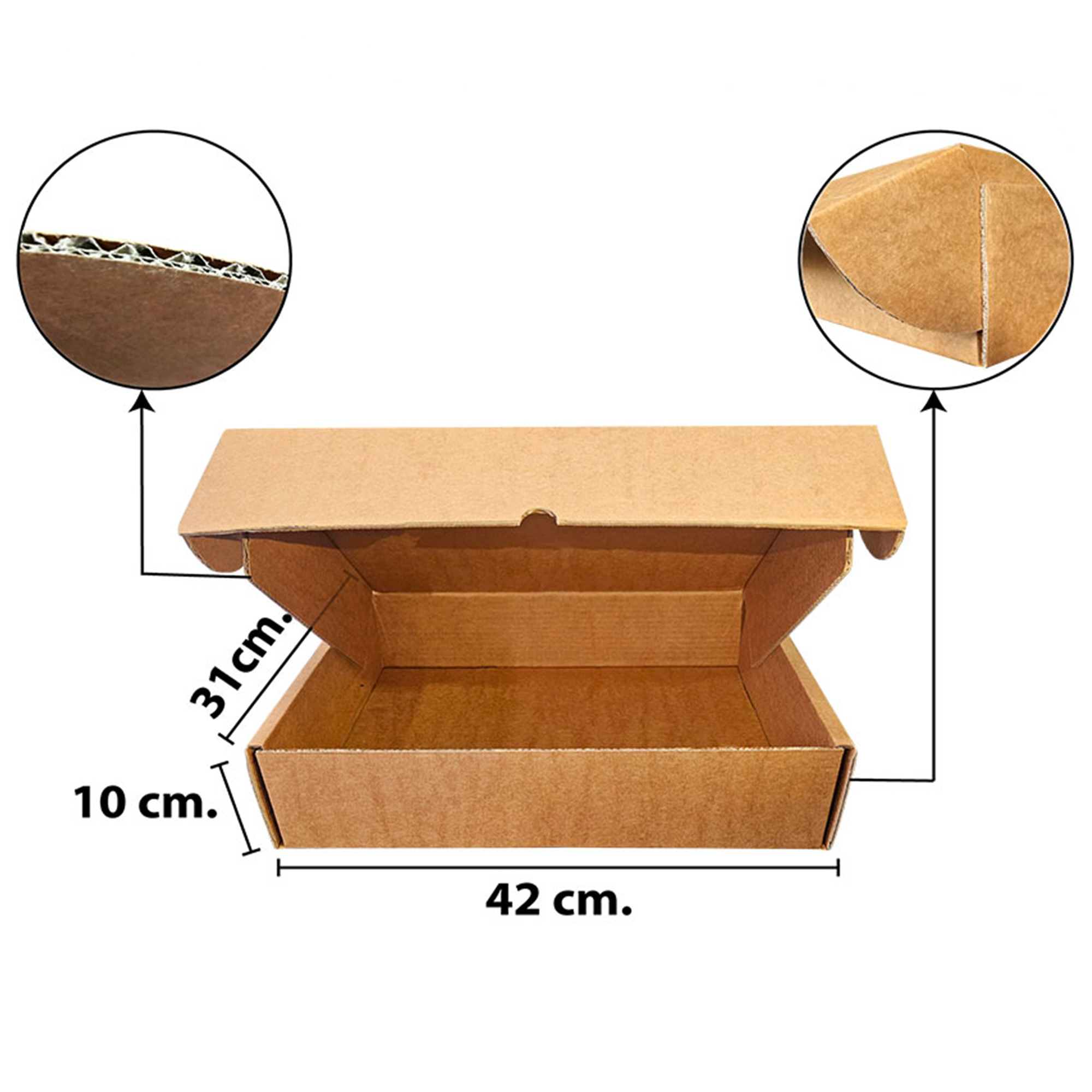 Karton Kargo Kutusu 31x42x10 cm. 25 Adet