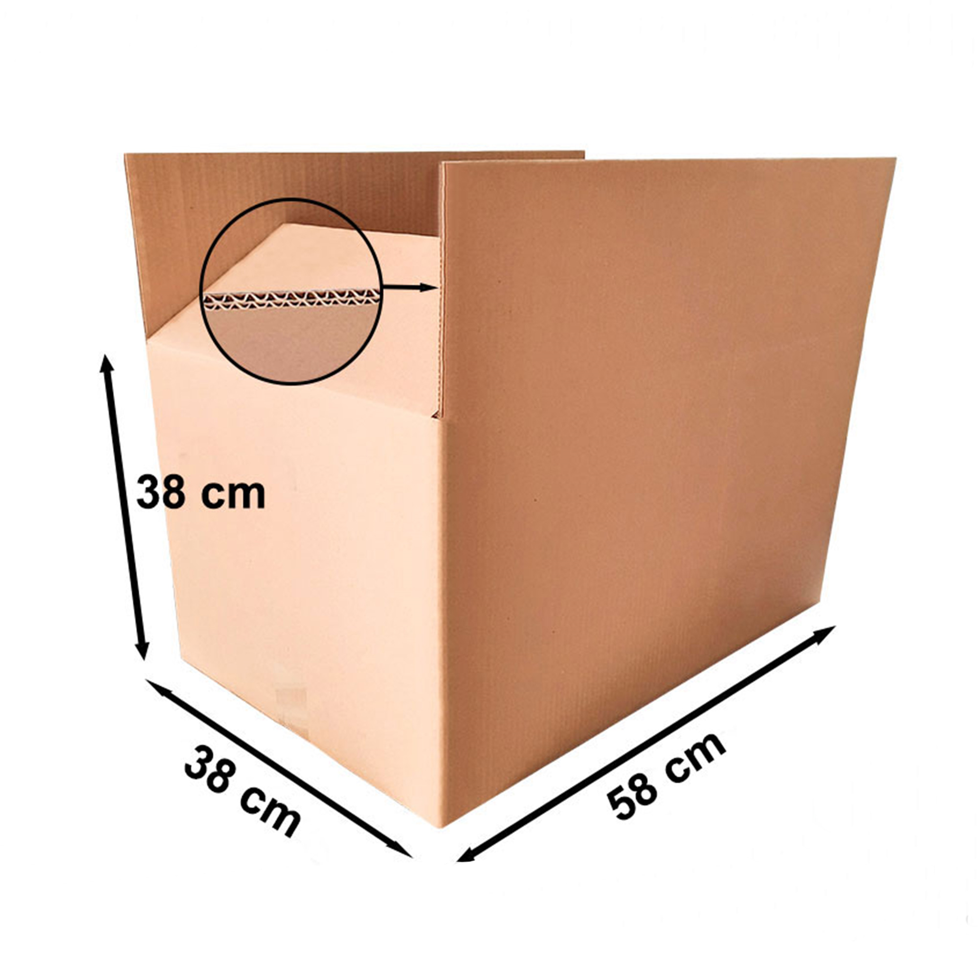 Karton Taşıma Kolisi 38x58x38 cm 10 Adet