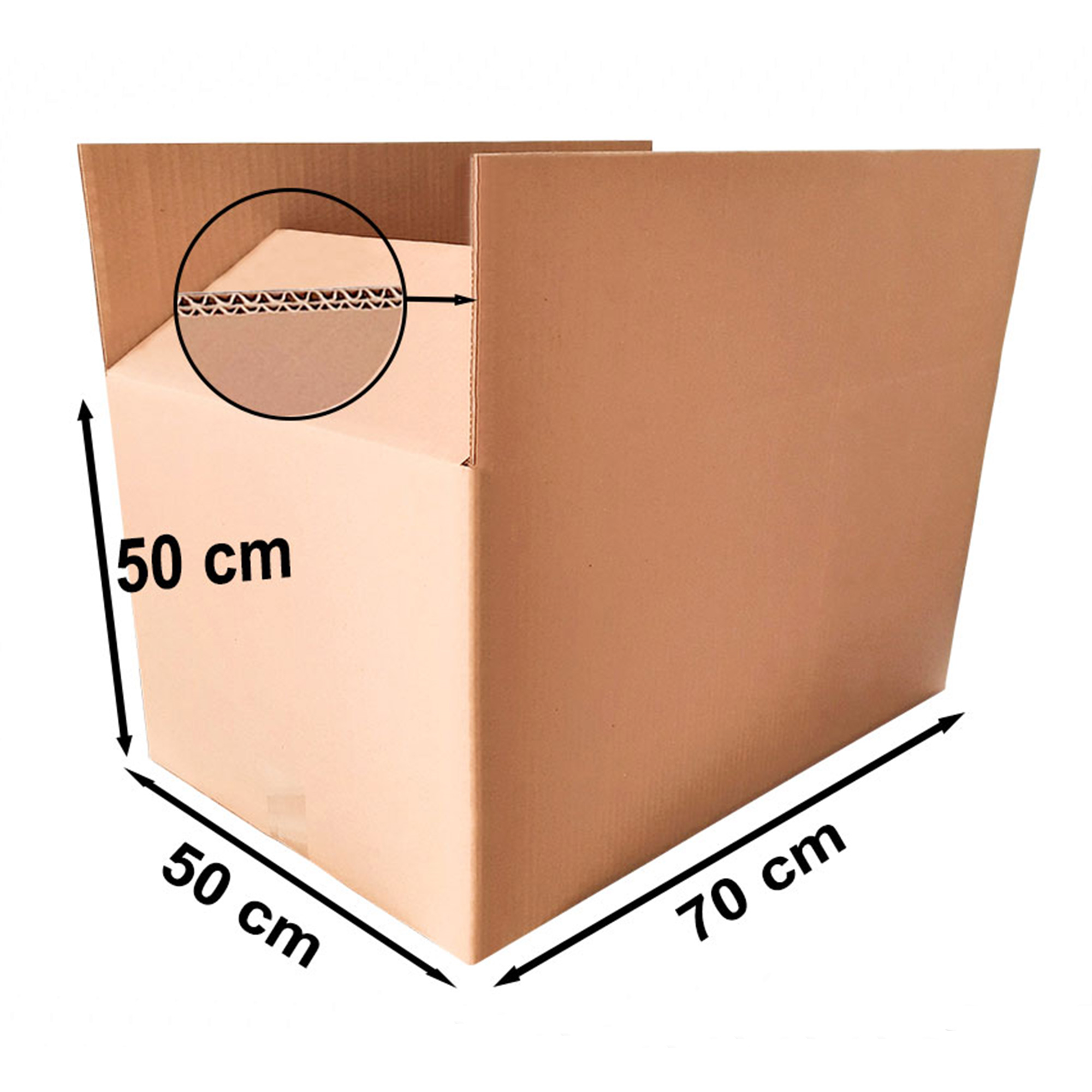 Karton Taşıma Kolisi 50x70x50 cm 10 Adet