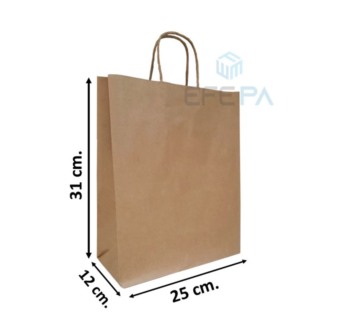 Kraft Çanta Kraft Renk 25x12x31 25 Adet