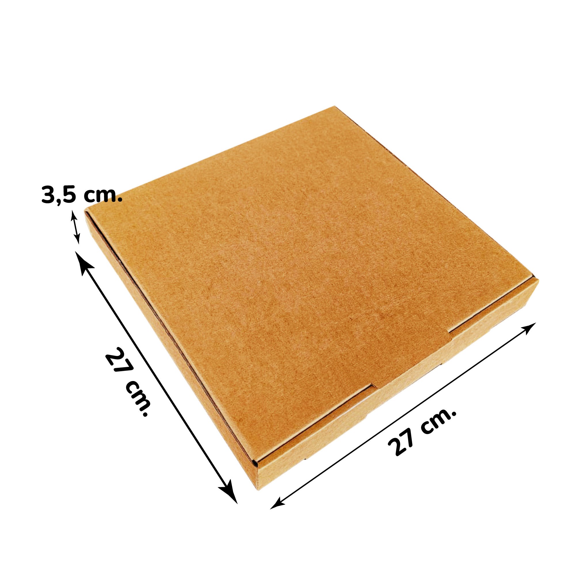 Kraft Karton Baskısız Kutu 27x27x3,5 cm 100 Adet