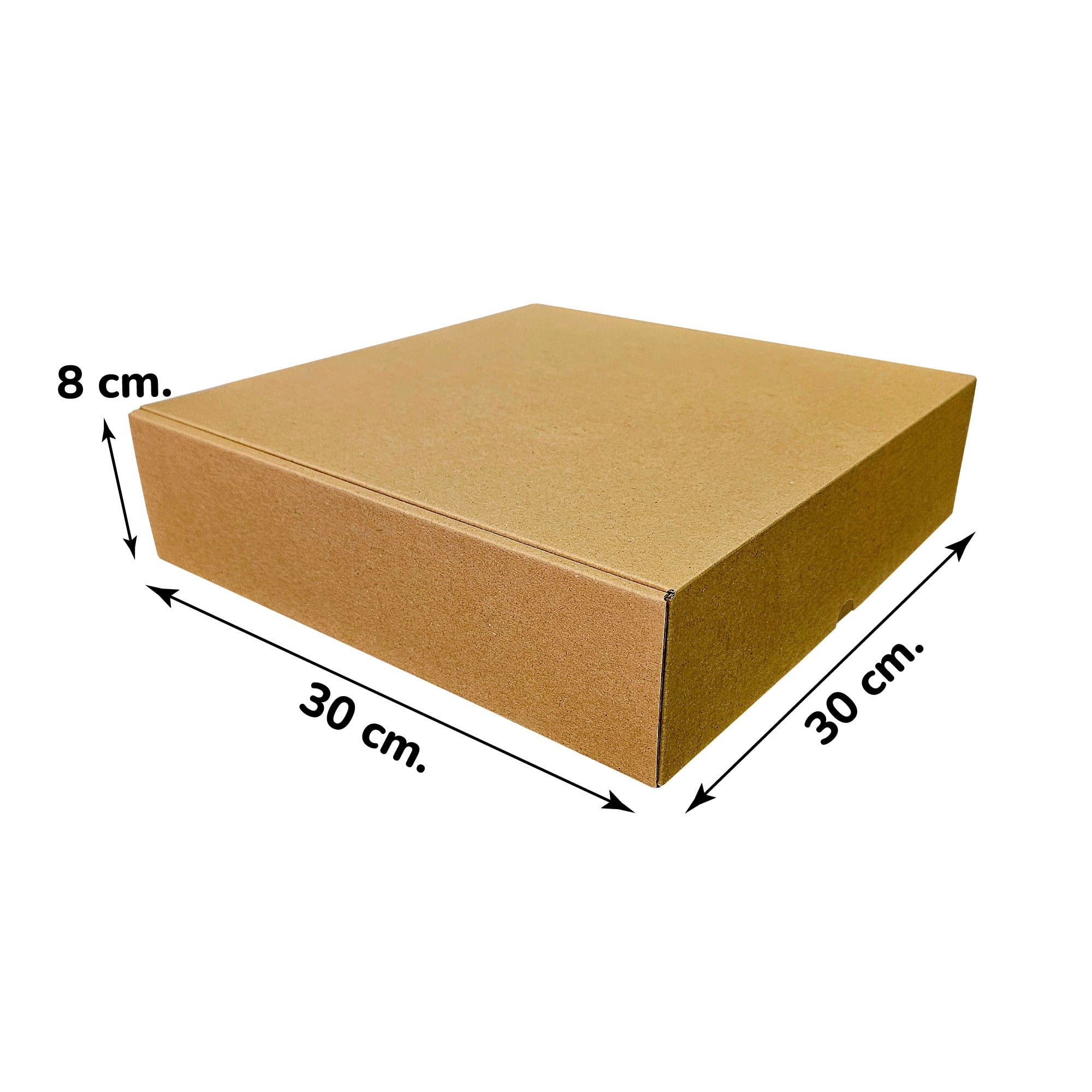 Kraft Karton Kutu Baskısız 30x30x8 cm. 100 Adet