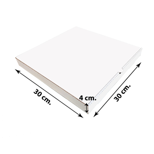 Baskısız Beyaz Karton Kutu 30x30x4 cm 100 Adet