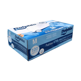 Dolphin Nitril Mavi Eldiven (M) 100'lü