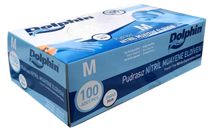 Dolphin Nitril Mavi Eldiven (M) 100'lü
