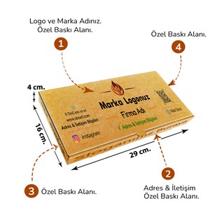 Firma Baskılı Kraft Kutu 29x16x4 cm 
