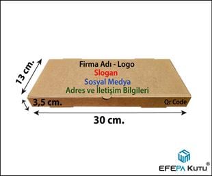 Firma Baskılı Kraft  Kutu 30x13x3,5 cm