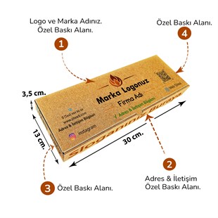 Firma Baskılı Kraft  Kutu 30x13x3,5 cm