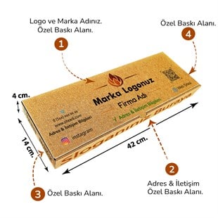 Firma Baskılı Kraft Kutu 42x14x4 cm 