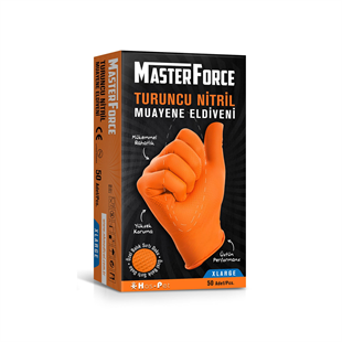 Has-Pet Masterforce Turuncu Nitril Eldiven (XL) 50 Adet