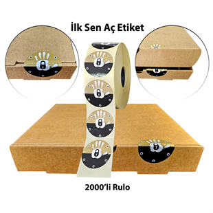 İlk Sen Aç Etiket 50x50 mm 2000 Adet