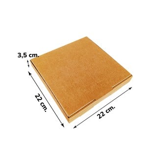 Kraft Karton Baskısız Kutu 22x22x3.5 cm 100 Adet