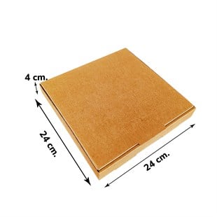 Kraft Karton Baskısız Kutu 24x24x4 cm 100 Adet