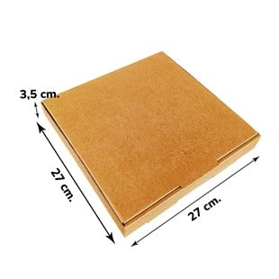 Kraft Karton Baskısız Kutu 27x27x3,5 cm 100 Adet