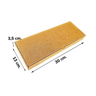 Kraft Karton Baskısız Kutu 30x13x3,5 cm 100 Adet