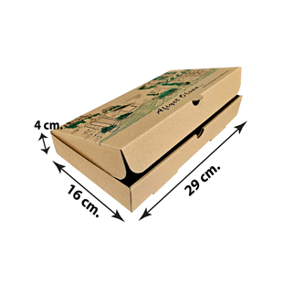 Kraft Karton Pide Kutusu 29x16x4 cm 100 Adet