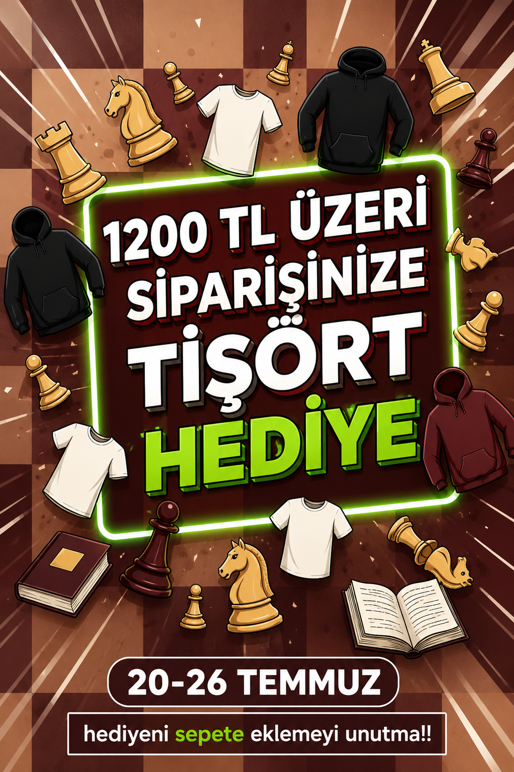 1200 TL Üzeri Alışverişlerde Tişört Hediye