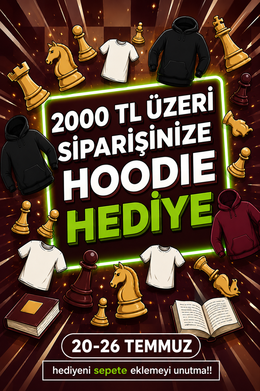 2000 TL Üzeri Alışverişlerde Hoodie Hediye