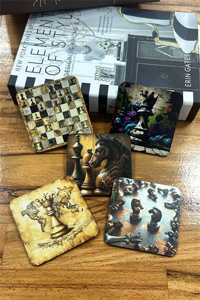 Chess- 5'li Bardak Altlığı