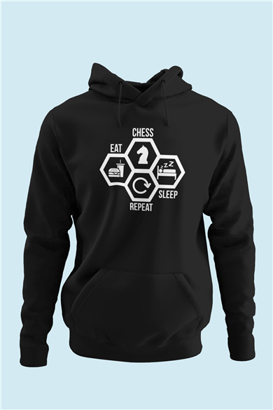 Eat-Chess-Sleep-Repeat Hoodie