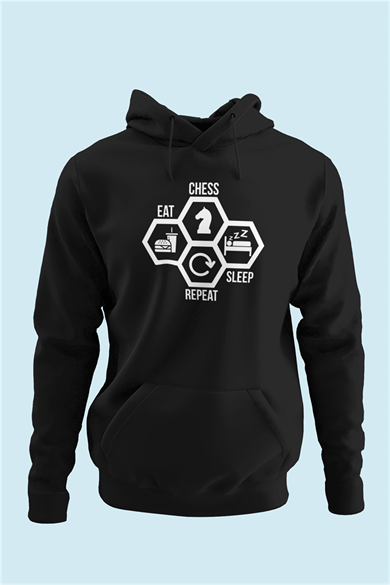 Eat-Chess-Sleep-Repeat Hoodie