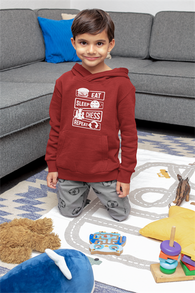 Eat Sleep Chees Repeat - Hoodie Çocuk