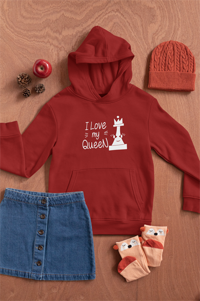I Love My Queen - Hoodie - Çocuk