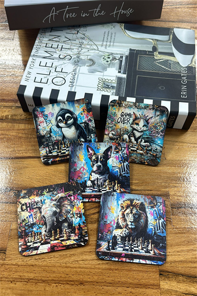 Magical Chess- 5'li Bardak Altlığı