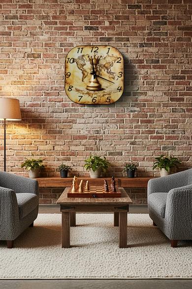 World of Chess Duvar Saati