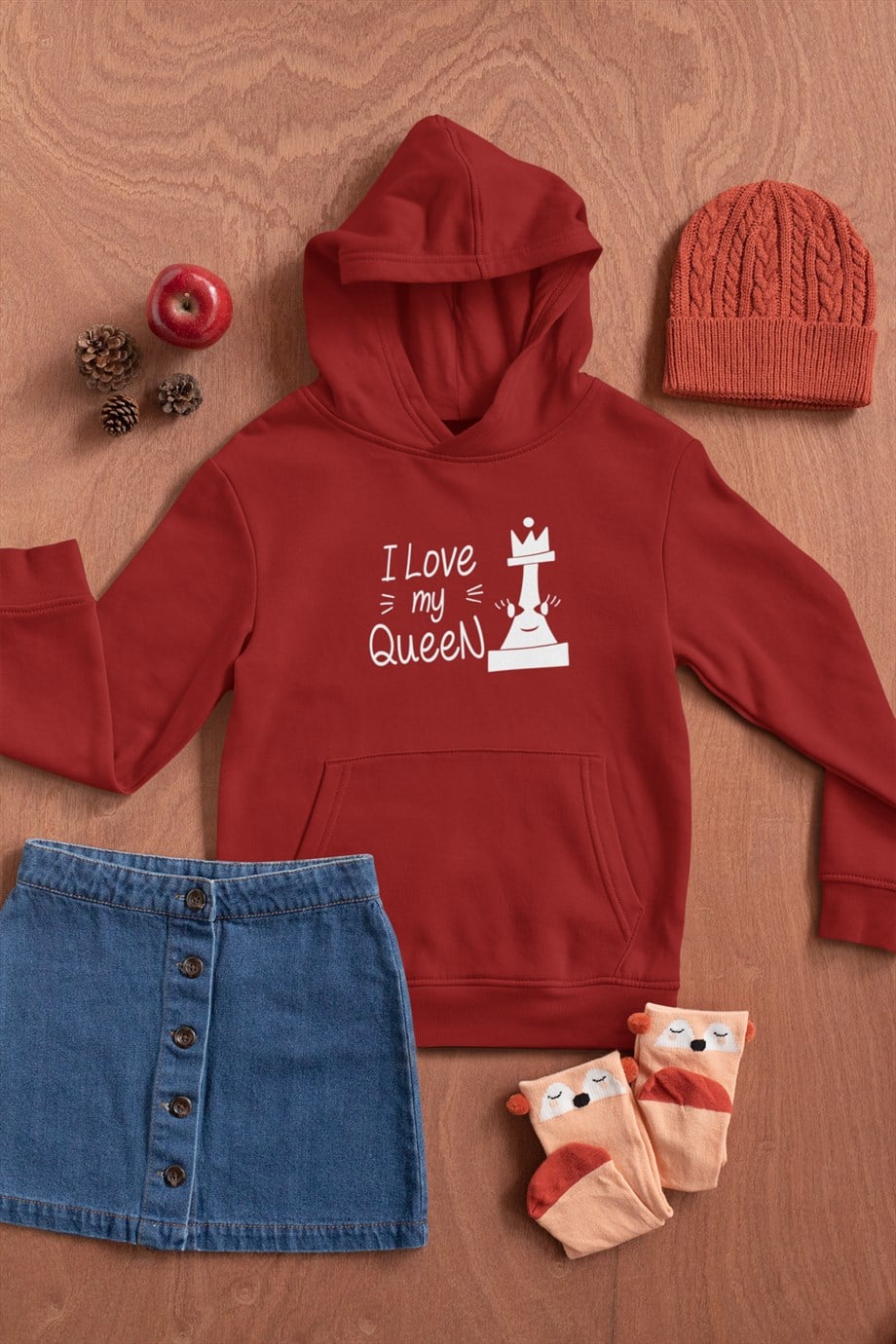 I Love My Queen - Hoodie - Çocuk