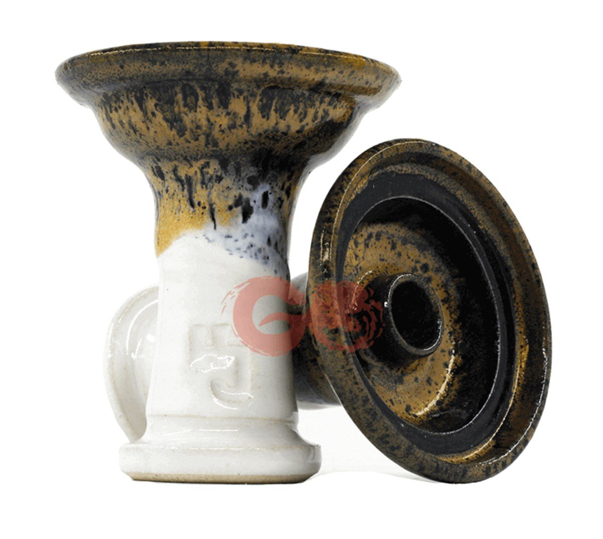 HookahJohn Ferris Yellow Berry Over White