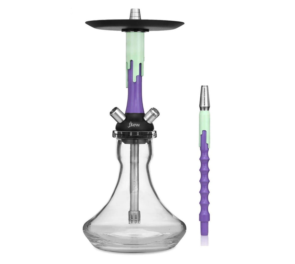 Mamay Flow Turquoise Purple Nargile Takımı