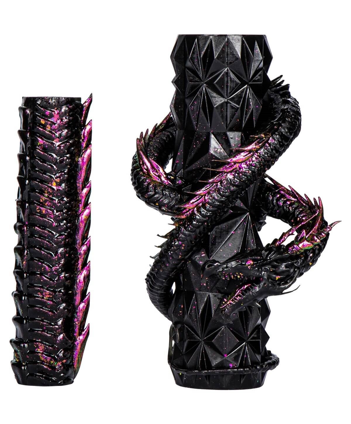 Moze Breeze Two Dragon Sleeve Black Fuchsia Set