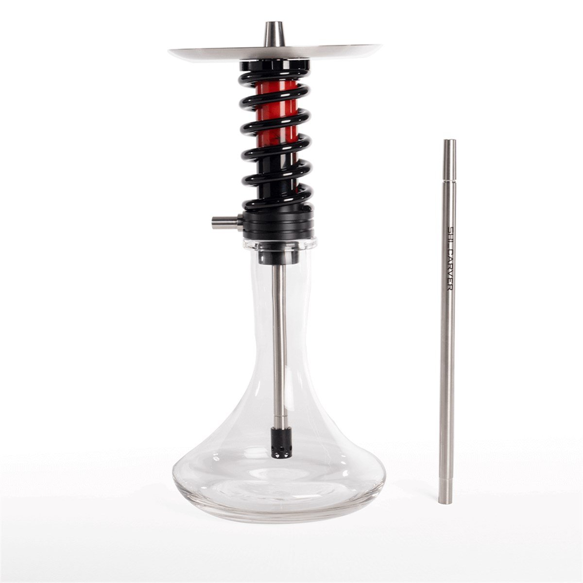 Shi Carver Acryl Red Black Nargile Takımı