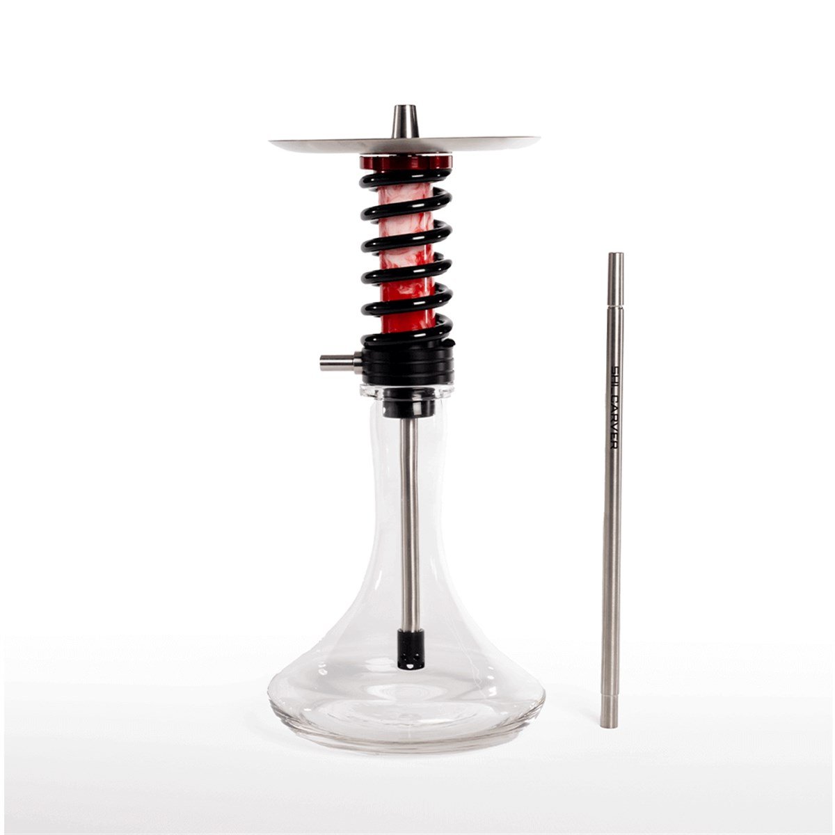 Shi Carver Acryl Red White Nargile Takımı