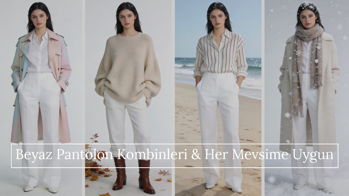 Beyaz Pantolon Kombinleri